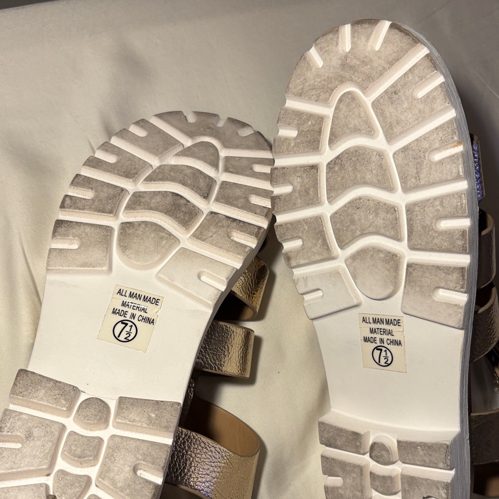 Soda Metallic Gold Women's Sandals - Picture 5 of 5